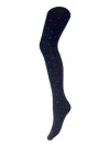 A Moi Agnes navy dot tights Navy w. light grey dots